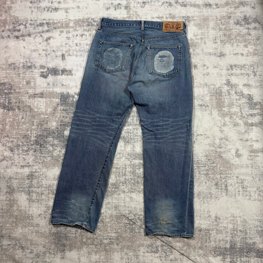 Authentic Bape 2000’s Angry Ape Jeans 34